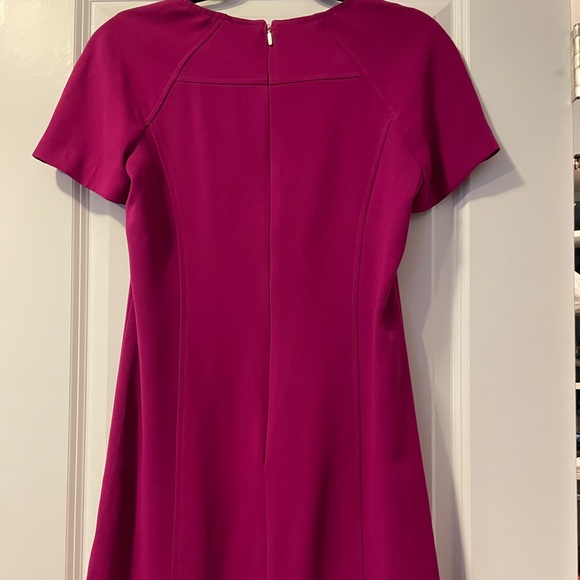 Trina Turk Magenta pink Shift Dress with gold bar detailing, Size 2 - Picture 2 of 3